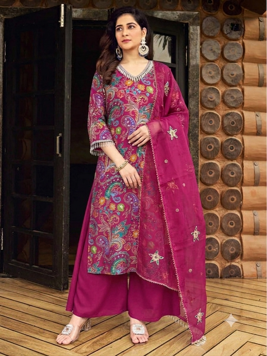 Rani Pink Kurti Set